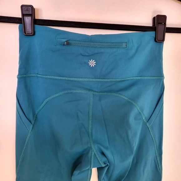 VGUC Athleta Lightening 7/8 Tight Bullard Teal Green Xsmall - Picture 7 of 16